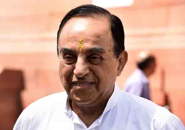 BJP Rajya Sabha MP Subramanian Swamy  in New Delhi. (Sonu Mehta/Hindustan Times via Getty Images)